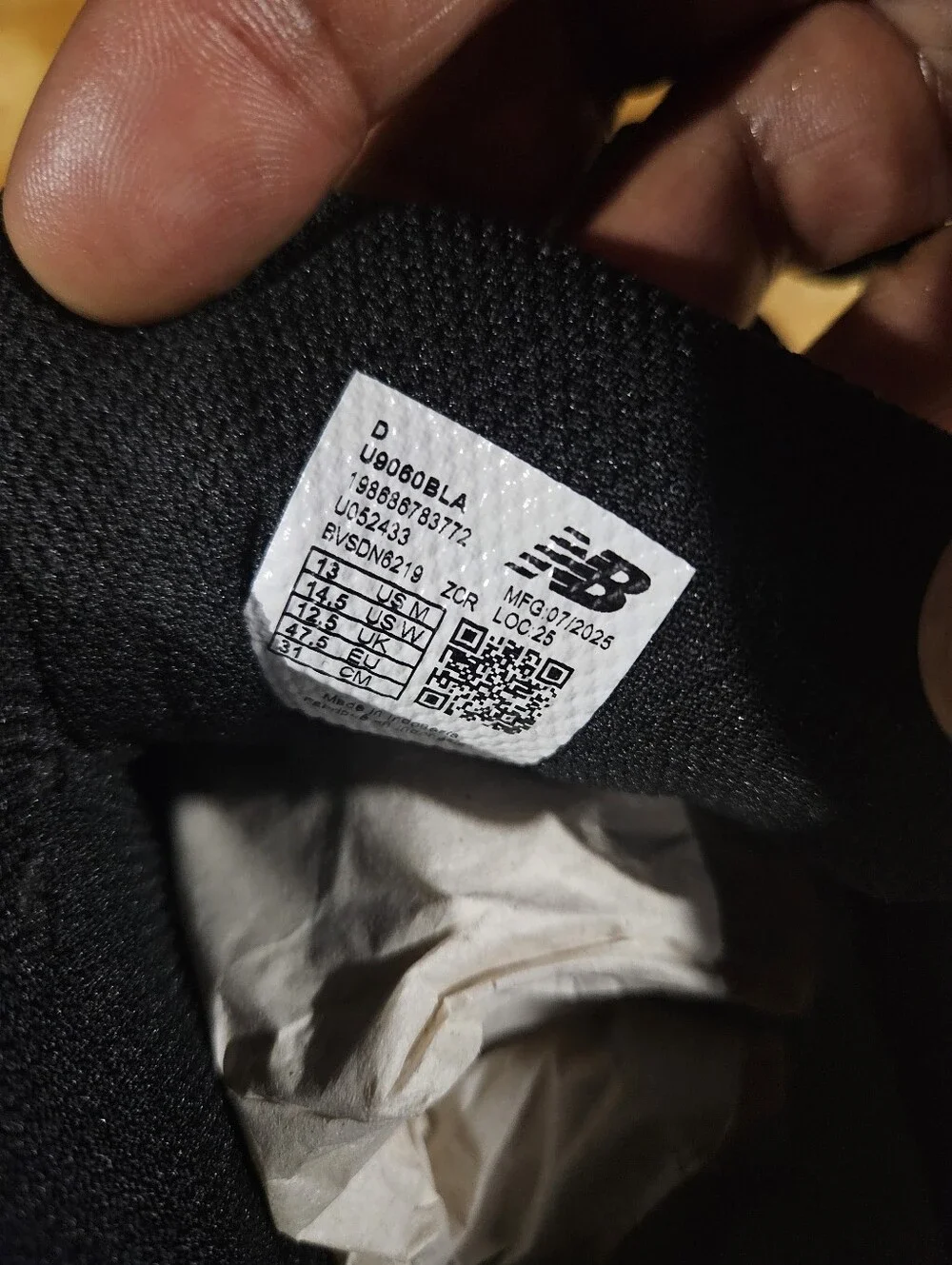 Size 13 - New Balance 9060 Black Washed Burgundy